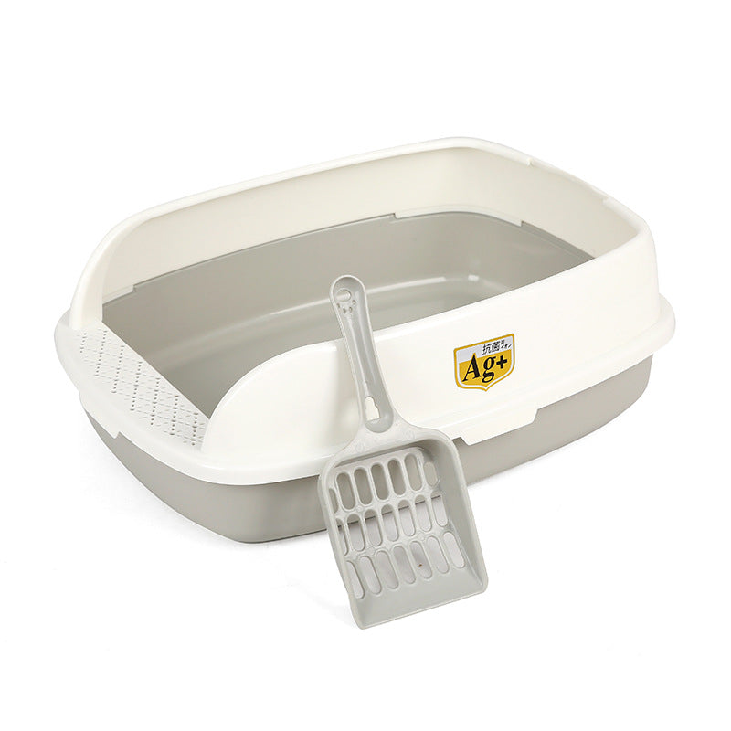 Semi-Enclosed Cat Litter Box