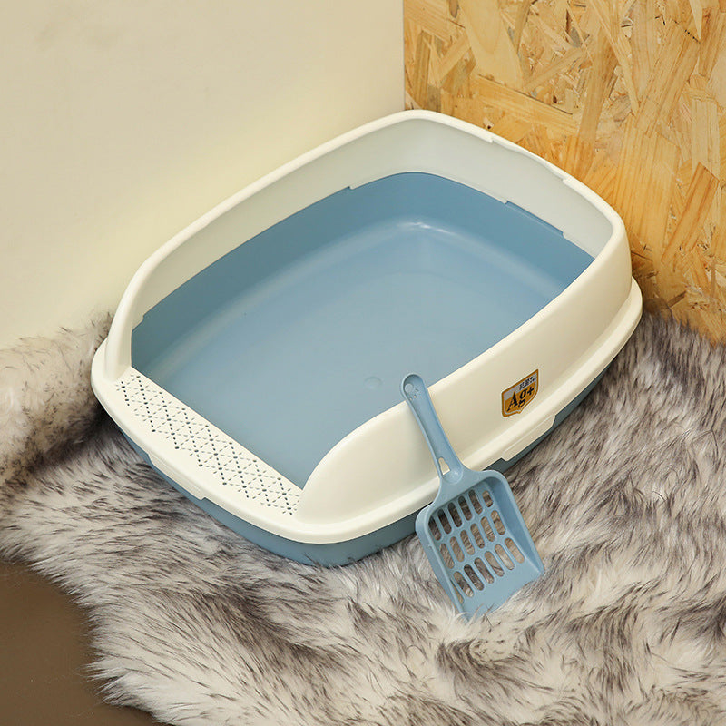 Semi-Enclosed Cat Litter Box