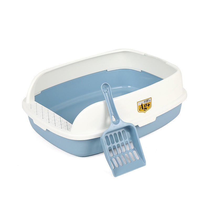 Semi-Enclosed Cat Litter Box